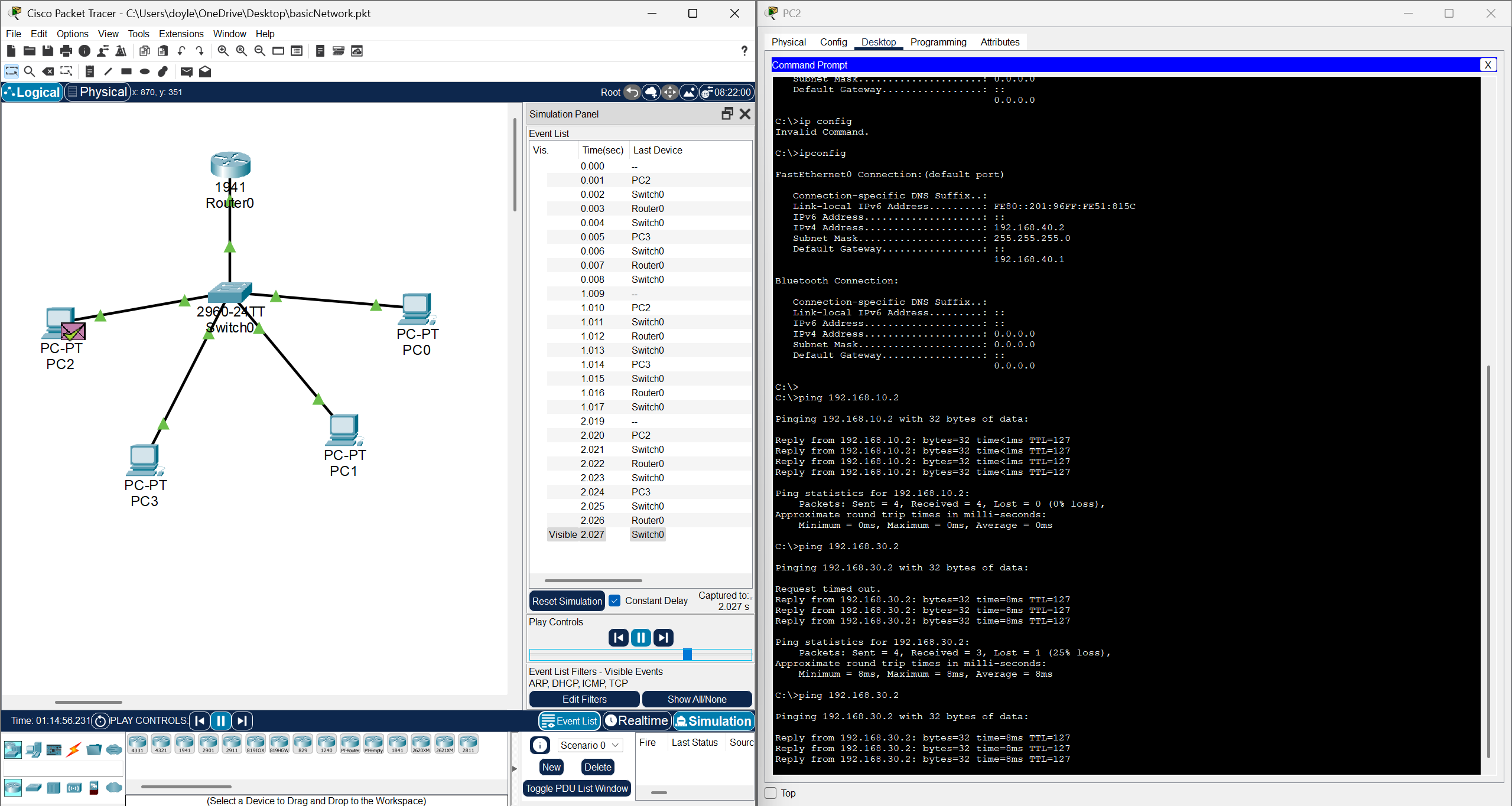 Packet Tracer Network