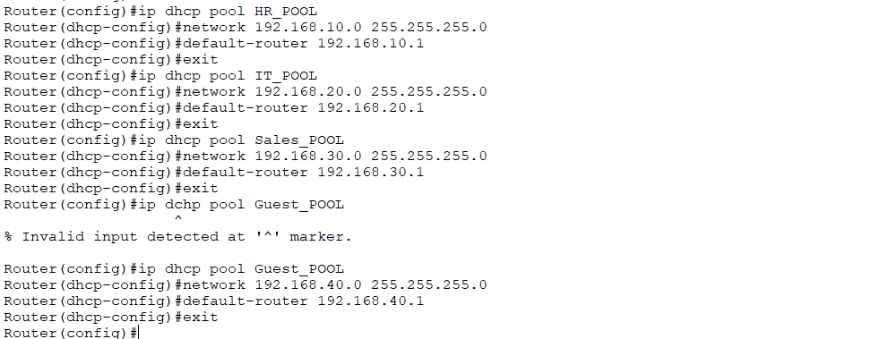 Configuring DHCP