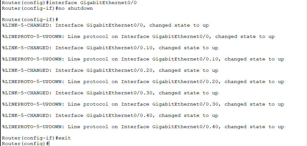 Enabling Physical Interface