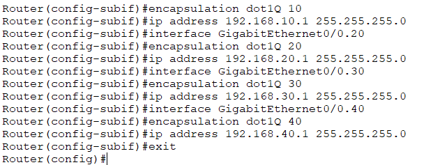 Configuring Sub Interfaces