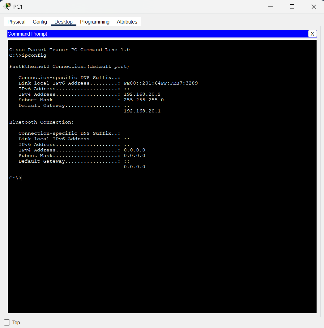 Testing Connectivity