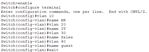 Configuring Ports to VLANs
